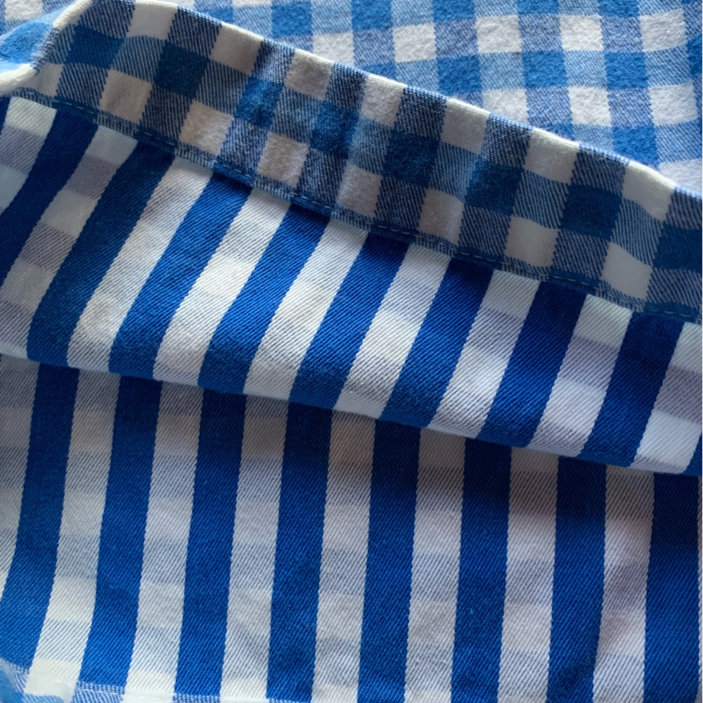 Lands End size 12 petite 12P shorts mid-rise gingham summer preppy coastal - Picture 7 of 11